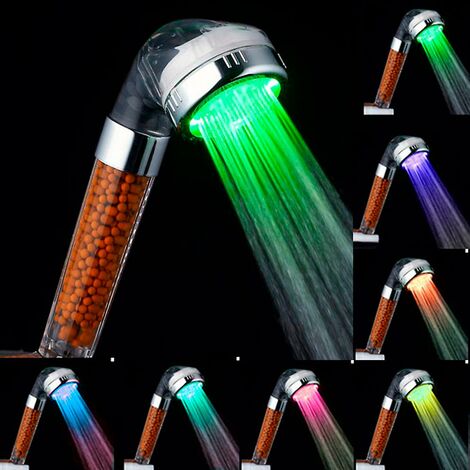 Douche colorée de filtre de salle de bains de bain d'eau de lumière de LED