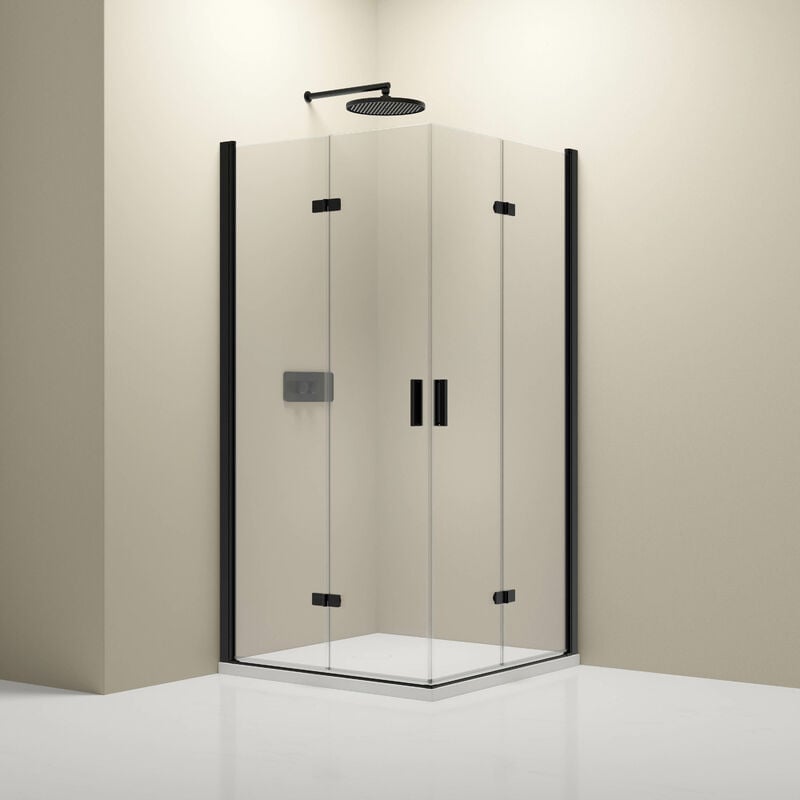 Bernstein - Paroi de douche d'angle verre 8mm Cabine de douche intégrale Parre douche 2 portes pliantes angle - NT213 - Toutes tailles & couleurs