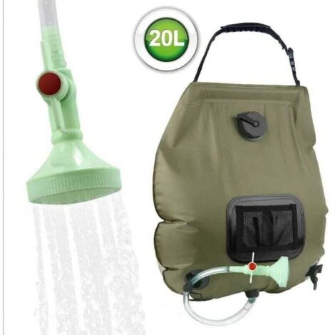 Douche de camping douche solaire. douche solaire 20L sac de chauffage solaire de camping Portable douche de camping sac de douche à eau chaude extérieure sac d'eau de randonnée