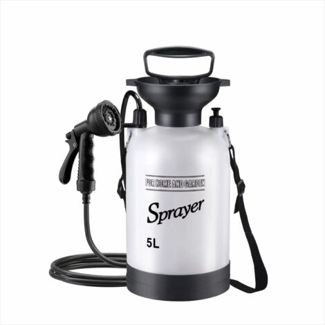 Douche de Camping manuelle extérieure, pompe de douche multifonctionnelle 5L pour bain d'animaux de compagnie, lavage de voiture, outil de douche Portable avec tuyau de 3m 1 pièce
