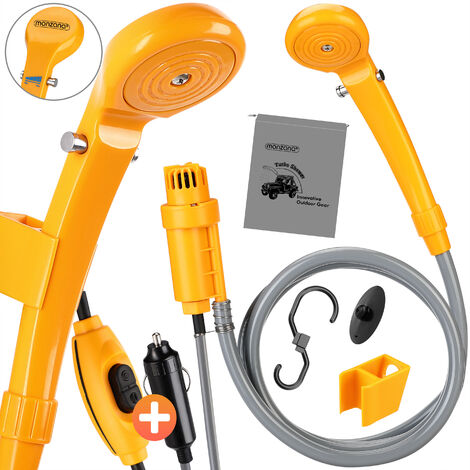 Douche de camping portable 12V avec pompe immergée - voyage randonnée voiture