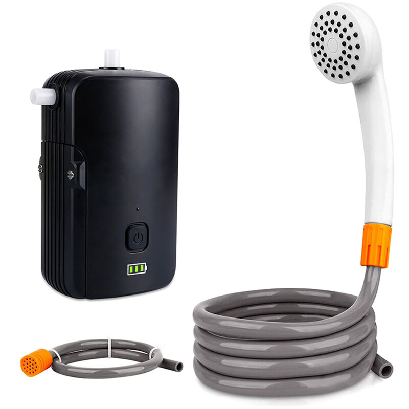Decdeal - Douche de camping Douche électrique extérieure/intérieure avec affichage de la puissance de la batterie, 2 modes de débit 4400 mAh Charge