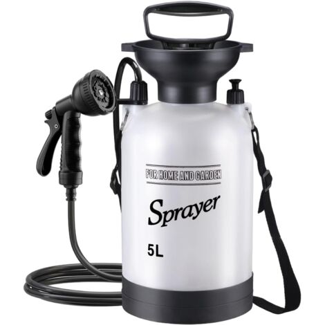 Douche de Camping Portable 5L avec 10 Modes têtes de pulvérisateur 9, 84 Pieds tuyaux pour Jardin randonnée Pique-Nique