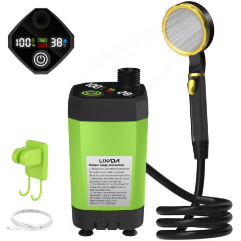 Douche Portable Eubestchoice 6000mAh – Rechargeable USB – 4 Jets – Pour Camping