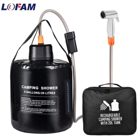 Douche De Camping Portable Avec Chauffage – Pompe 5200mAh, Réservoir De 20L Et écran Numérique