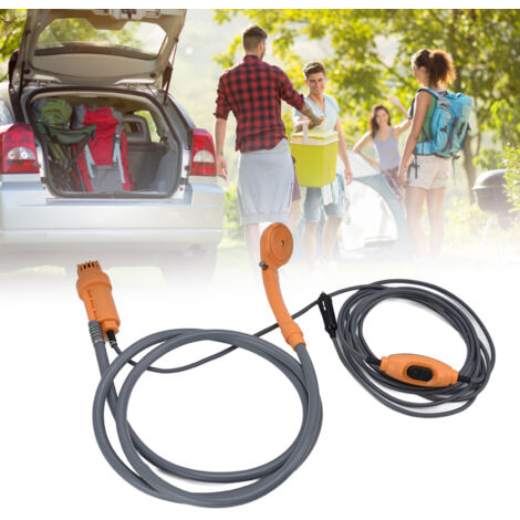 Douche de Camping Portable DC12V Kit Complet Flexible Robuste Design Ergonomique Lavage Divers