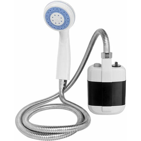 Douche de camping portable Pommeau de douche rechargeable extérieur 3,7 V Pompe 1,9 m pour camping, plage, natation, voyage en plein air, randonnée, nettoyage de voiture et d'animaux domestiques