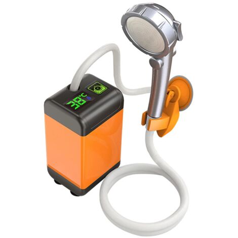 Douche de Camping Portable, Pompe de Douche Camp Rechargeable, Surveillance la température 12V 4800mA