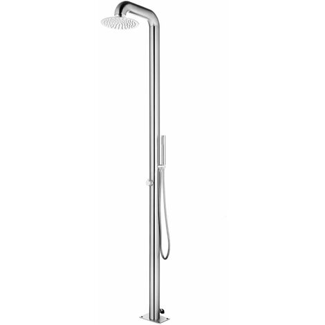 Douche de jardin 225 cm Acier inoxydable