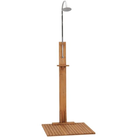 Douche de jardin 75x75x210 cm Bois de teck solide vidaXL