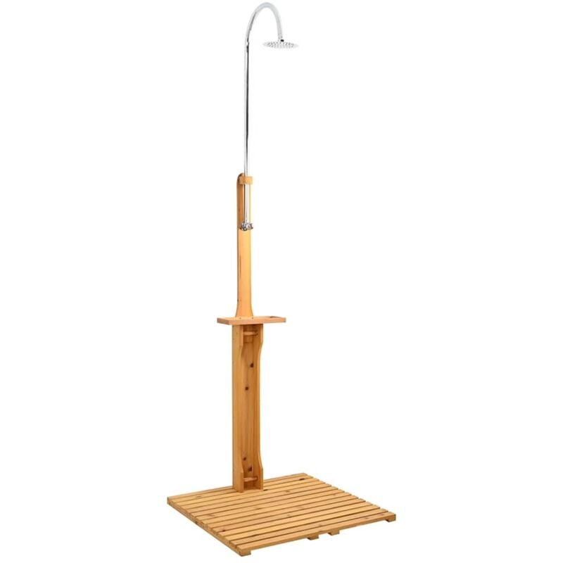 Douche de jardin en bois