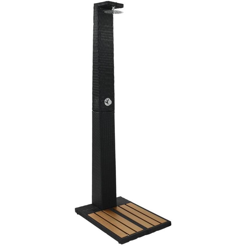 Douche de jardin Resine tressee WPC