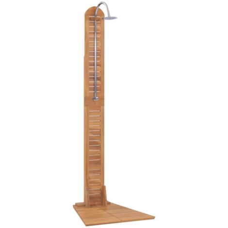Douche de jardin Teck massif 70 x 75 x 204 cm vidaXL - Brun