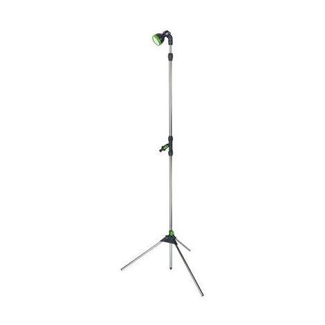 Douche de jardin télescopique à pique et trépied, tete orientable