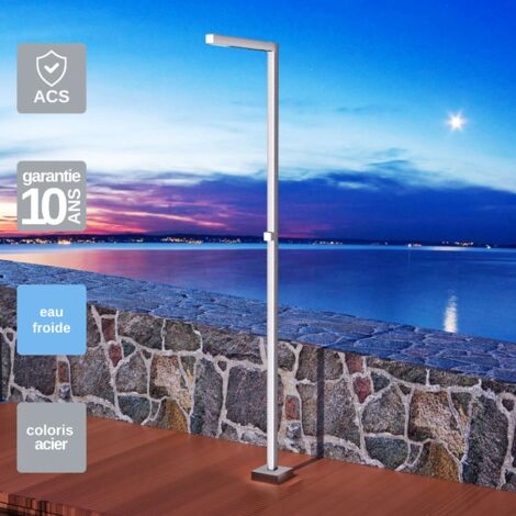 Douche de piscine Alabama en Acier Inox.S316 – Tête 40x40mm /Corps 40x40mm/H. 2,25m – Garantie 10 ans - POOLIMEX
