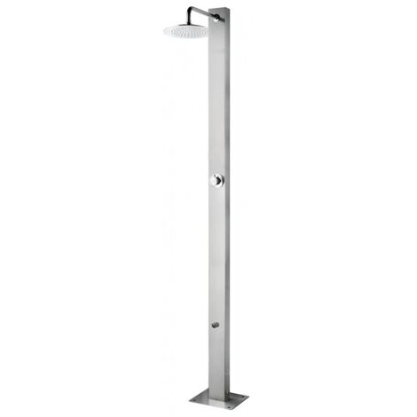 Douche de piscine EOLOS en acier inoxydable avec rince pieds 210cm