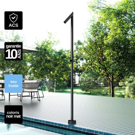 Douche de piscine Oklhaoma en Acier Inox.S316  – Tête Ø50mm /Corps Ø50mm/H. 2,21m – Garantie 10 ans - POOLIMEX