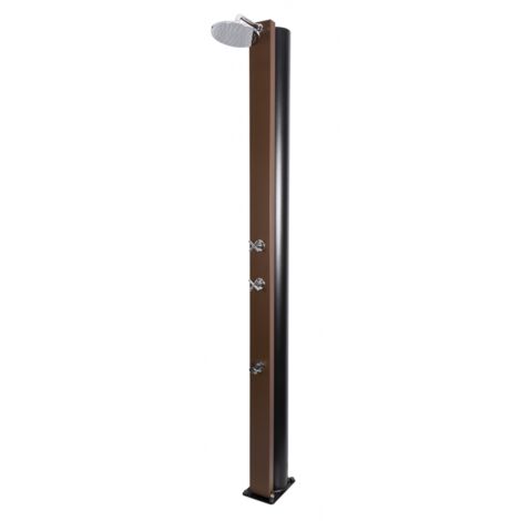 Douche de piscine solaire CROSS 40L avec rince pieds-4c2b11-Marron-17.5 --