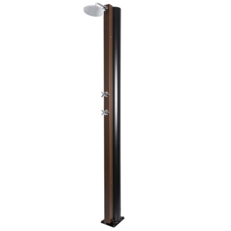 Douche de piscine solaire, douche extérieure 40L-Marron-Marron-17.5 --