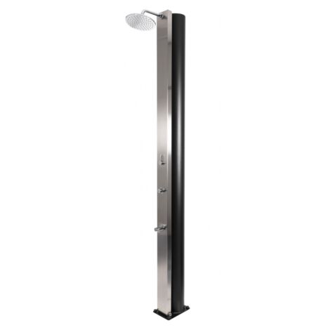 Douche de piscine solaire PULSATE 40L avec rince pieds-Acier inoxydable-Acier inoxydable-17.5 --