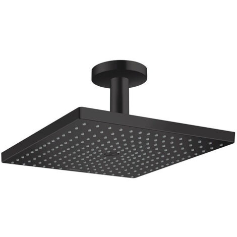 Douche de tête 300 Air 1jet avec raccordement plafond 100 mm noir mat