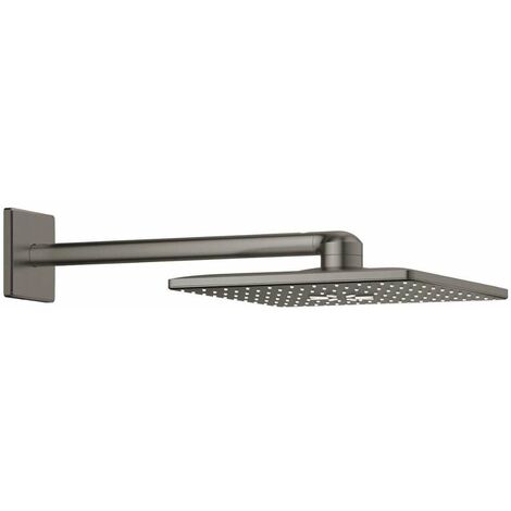 Douche de tête 310 mm – Bras de douche 430 mm – 2 jets GROHE PureRain et ActiveRain – Finition Hard Graphite brossé - 26479AL0