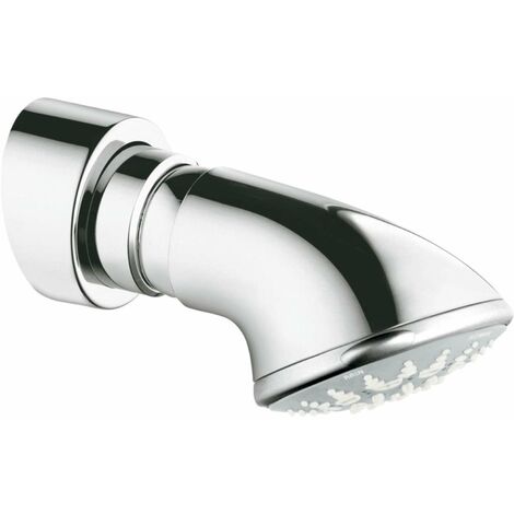 Grohe – Douche à tête 5 jets chromée – Système Anticalk SpeedClean – Débit 7,5 l/min – Pression minimale 1,0 bar – 27062000