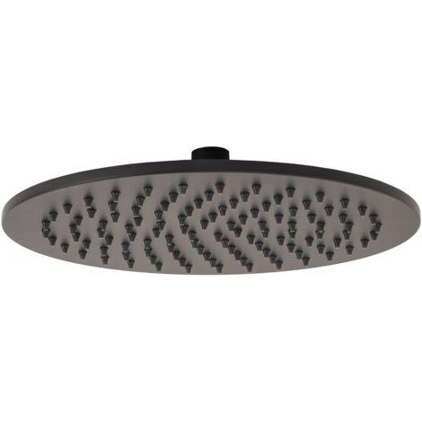 Douche de tête ronde de 25 cm noir mat