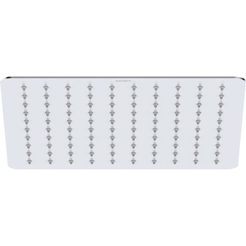 Douche de tête universelle Duravit en inox, avec jet Rain, carrée (300 mm) orientable, chromé