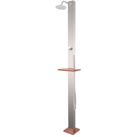 Douche d'extérieur Acier inoxydable brossé 210 cm