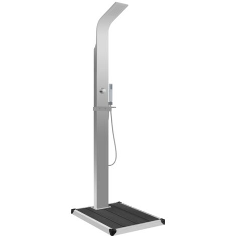 vidaXL Douche d'Extérieur avec Receveur de Douche Acier Inoxydable Multicolore