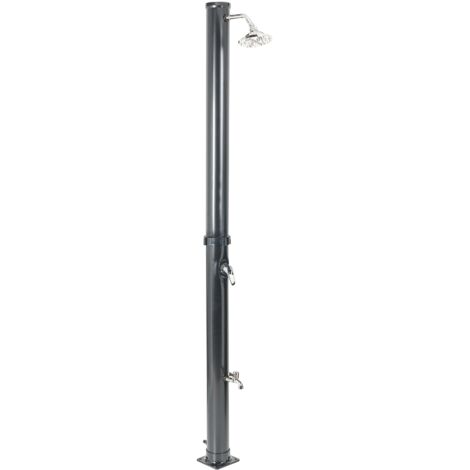 Douche D'Extérieur Solaire Moderne En Acier Inoxydable – Fonction Pluie Douce, Noir Élégant Juanillo