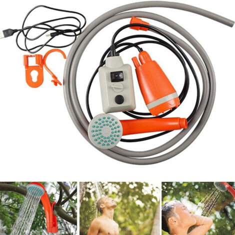 Douche extérieure, douche pour dortoir/maison, douche portable rechargeable par USB pour camping/véhicule, pompe à eau portable