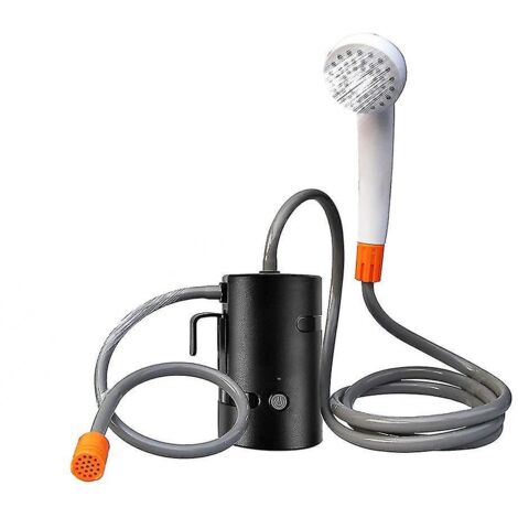 Douche extérieure portable, pompe de douche de camping rechargeable USB étanche IPX7 pour la randonnée et les voyages