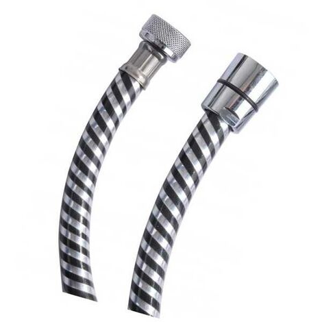 Douche flexible en PVC argent noir/cromé 150