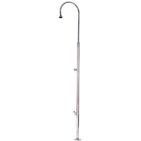 Douche Inox avec rince-pied