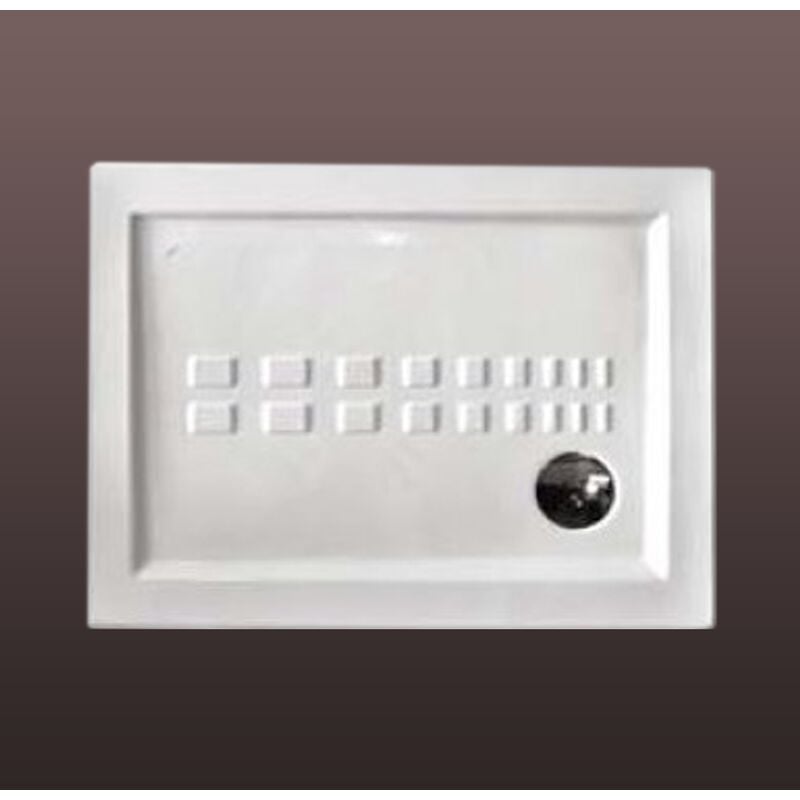 Kiamami Valentina - Receveur De Douche Traditionnel 70X100 Extra Plat En Céramique Gamme Linea
