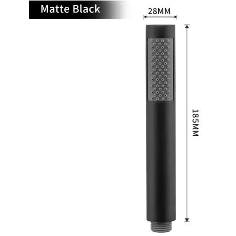(Douche noire) Pommeau de douche à main en laiton brossé doré, douchette de bain noire mate, pommeau de douche effet pluie blanc, finition chromée économique