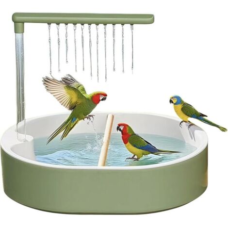 Douche Oiseau,Fontaine Automatique Circulante pour Oiseaux avec Robinet Accessoire De Cage Système d'eau pour La Baignoire De Perruches Cacatoès Conures Joueurs