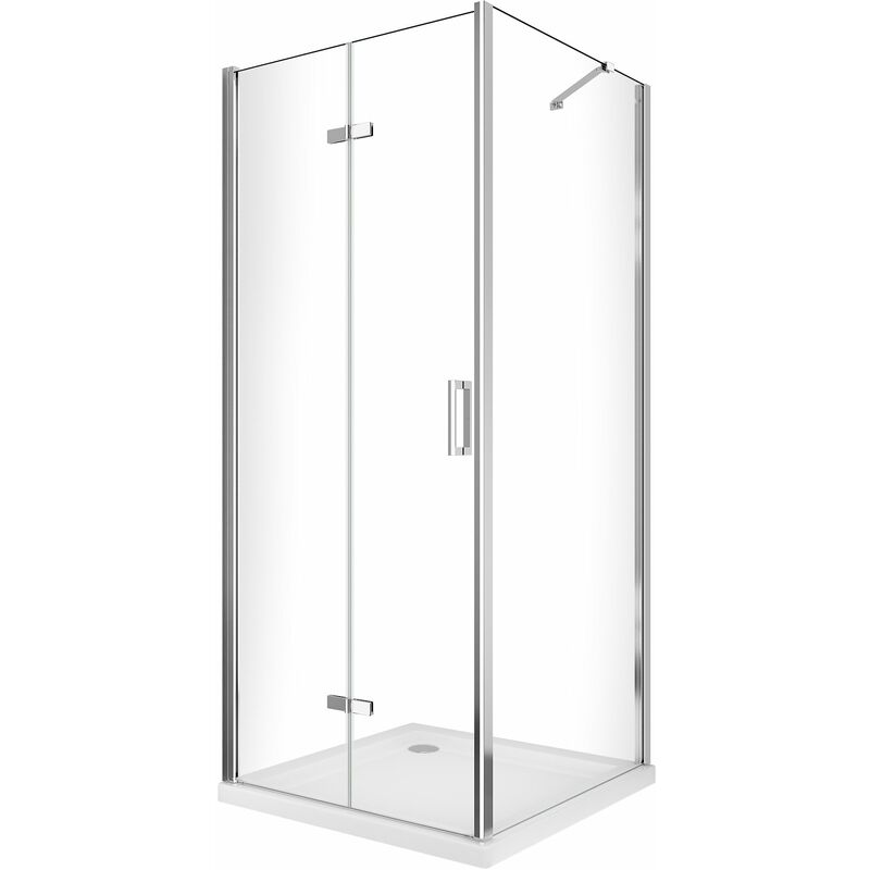 Douche pliante avec ouverture vers l'interieur et un paroi fixe h. 190 - 87,5-90 Fixe – 87,5-90 Porte