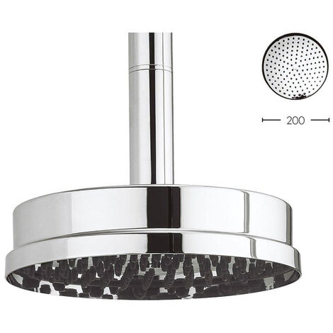 Douche pluie Crosswater 1920s 20cm easy clean sans bras de douche chrome