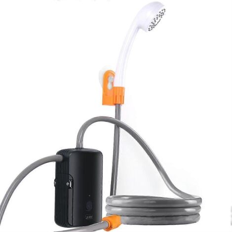 Douche portable 2024 pour camping, pompe de douche électrique 4400 mAh rechargeable par USB, idéale pour le camping, la randonnée, le trekking et la plage.