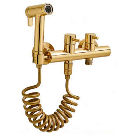 Douche pour toilette avec pistolet, robinet mélangeur pour eau chaude et froide, ensemble pour toilette avec bidet et accessoire de toilette  Alovez