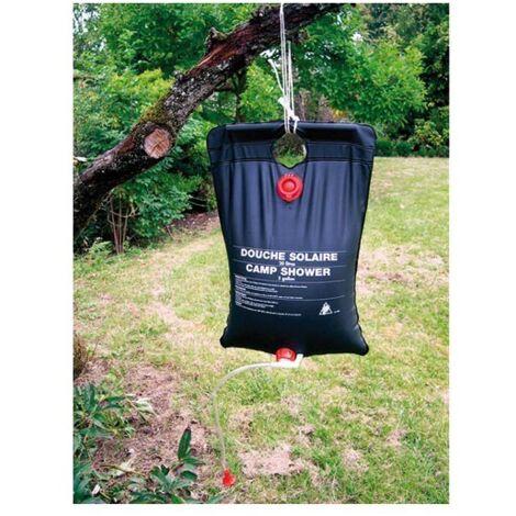 Douche solaire 20l – Capacité 20 litres – Inclus : douchette et tuyau – Installation facile avec poignée de portage – Cao Camping