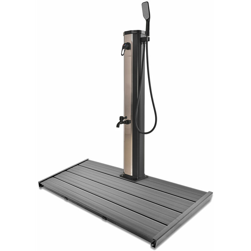 Douche solaire de jardin 20L avec plateforme - Tanaga Bronze & Dasar