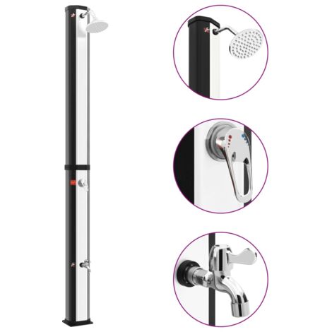 Douche solaire d'extérieur avec pomme de douche et robinet 35 L - The Living Store
