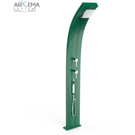 Douche solaire en aluminium courbe Dada 340 Arkema 40 Lt Vert
