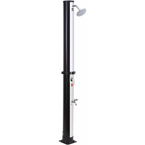 Douche solaire FIDGI noire et argent 35L - Noir