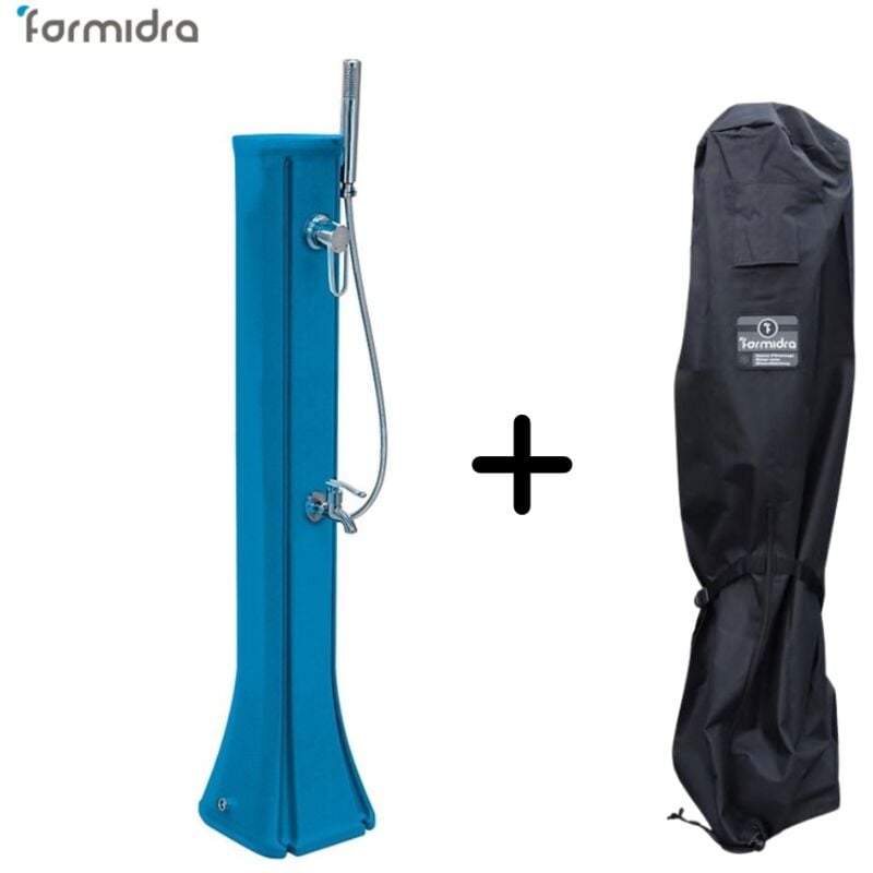 Douche Solaire happy go Bleu - 23 l + Housse d'hivernage pour douche solaire Go Formidra