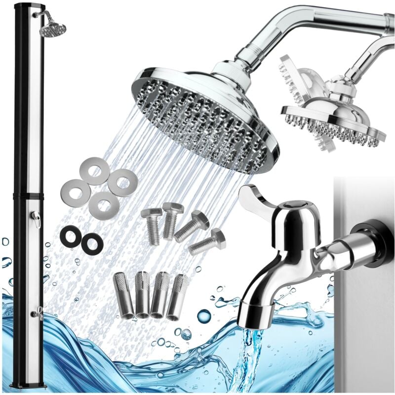 Tectake - Douche solaire 35 litres Eau chaude, sans raccordement électrique